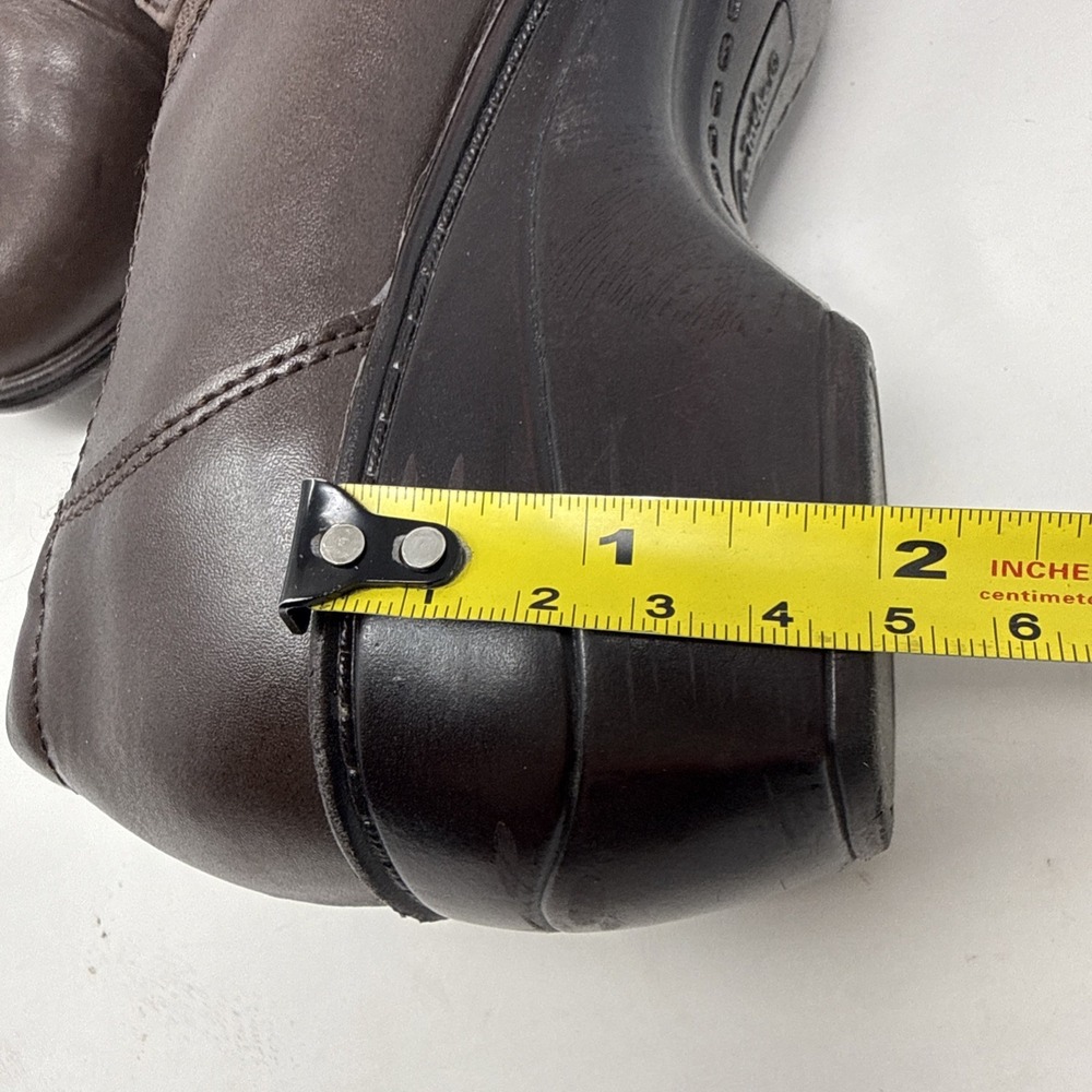 Thom McAn brown leather slip on chunky heel comfort shoes Women's US 8 M - Picture 11 of 12